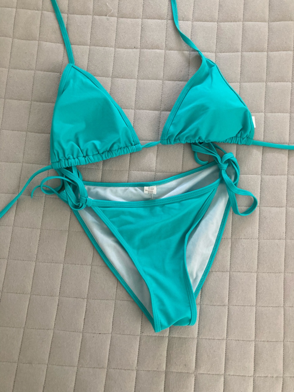 Women’s Aqua Blue Bikini (Top & Bottom Included) - Large